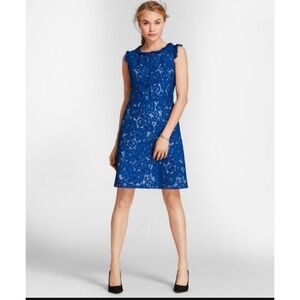 Brooks Brothers Blue Lace Dress size 4